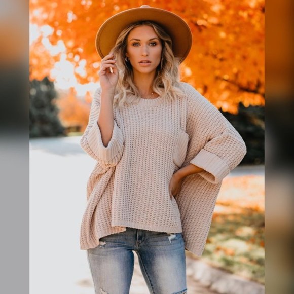Vici Sweaters - VICI Cloudy Day Sweater - Natural